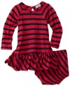 Splendid Littles Baby-girls Infant Striped Dress and Bloomer, Punch, 12-18 Months