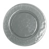A lightly hammered texture embellishes the colored glass of this dinner plate from Artland, for timelessly elegant artisanal style.