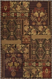 Area Rug 2x3 Rectangle Transitional Burgundy-Tan Color - Surya Basilica Rug from RugPal