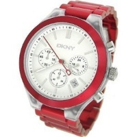 DKNY Women's NY8266 Pink Plastic Quartz Watch with Silver Dial DKNY Women's NY8266 Pink Plastic Quartz Watch with Silver Dial