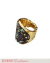 GUESS Gold-Tone Crystal Disc Ring, GOLD