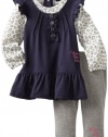 Calvin Klein Baby-girls Infant Denim Tunic with Leggings, Assorted, 12 Months