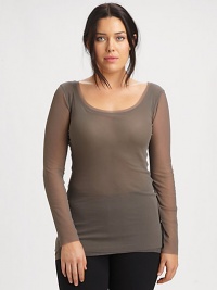 An airy design made from Italian fabrication. This pullover design offers you an alluring close-to-the body fit.ScoopneckLong sleevesPull-on styleAbout 28 from shoulder to hemPolyamideDry cleanMade in Italy An airy design made from Italian fabrication. This pullover design offers you an alluring close-to-the body fit.ScoopneckLong sleevesPull-on styleAbout 28 from shoulder to hemPolyamideDry cleanMade in Italy