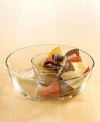 A serveware favorite with contemporary style. The two-piece set is designed in clear glass.