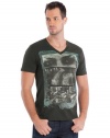 GUESS Sliced Photo Basic V-Neck Tee