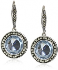 Judith Jack Color Pop Sterling Silver, Marcasite Disc Drop Earrings