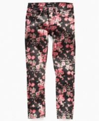 Just for your little girl are these sweet, cheery, and all over printed floral jeans by Baby Phat. Just for your little girl are these sweet, cheery, and all over printed floral jeans by Baby Phat.