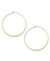 Always elegant. Studio Silver's endless hoop earrings, set in 18k gold over sterling silver, evoke a classic cool perfect for any occasion. Approximate diameter: 1-1/2 inches.
