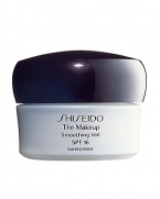 Shiseido The Makeup Smoothing Veil. A colorless-finish foundation that minimizes the appearance of fine lines and enhances radiance to achieve natural perfection. Contains moisturizing Fine Line Targeting Complex that diminishes the appearance of fine lines around the eyes and mouth. Contains Multi-Nutrient Factor, an advanced moisturizer and energizer for a smooth as silk youthful complexion. Can be used under foundation or alone.