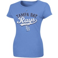 MLB Majestic Tampa Bay Rays Women's The Essentials T-Shirt - Light Blue MLB Majestic Tampa Bay Rays Women's The Essentials T-Shirt - Light Blue