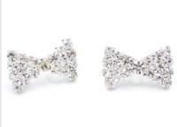 The Anastasia Rhinestone Bow Earrings The Anastasia Rhinestone Bow Earrings