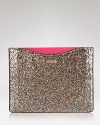 All that glitters is glam! kate spade new york puts a sparkly spin on the essential iPad sleeve. It's a splashy way to surf on.