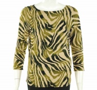 Jones New York Three Quarter Sleeve Top Light Zinc Heather Small Jones New York Three Quarter Sleeve Top Light Zinc Heather Small