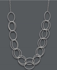 Add a subtle touch of glitter and glitz. Giani Bernini's intricate, diamond-cut double layer necklace lends a trendy touch to your look. Crafted in sterling silver. Approximate length: 20 inches. Add a subtle touch of glitter and glitz. Giani Bernini's intricate, diamond-cut double layer necklace lends a trendy touch to your look. Crafted in sterling silver. Approximate length: 20 inches.
