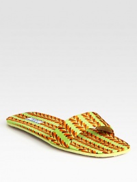 EXCLUSIVELY AT SAKS. Classic single strap twill slippers in Chevron print. Chevron twill upperChevron twill liningLeather solePadded insoleMade in Italy EXCLUSIVELY AT SAKS. Classic single strap twill slippers in Chevron print. Chevron twill upperChevron twill liningLeather solePadded insoleMade in Italy