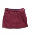 GUESS Kids Girls Big Girl Belted Beverly Skort, DARK PINK (12)