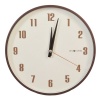 DecoMates Non-Ticking Silent Wall Clock - Retro (Brown)