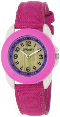 Sprout Unisex ST1010DPIVDP Eco-Friendly Corn Resin and Pink Organic Cotton Strap Watch Sprout Unisex ST1010DPIVDP Eco-Friendly Corn Resin and Pink Organic Cotton Strap Watch