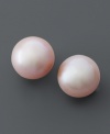 Prettify your look in opaque pastel. Belle de Mer's polished studs feature pink cultured freshwater pearls (8-9 mm) with 14k gold posts.