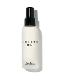 TLC for winter-weary complexions. NEW Extra Repair Serum is Bobbi's solution for dry or very dry skin. Luxurious and milky, this concentrated repair serum comforts skin as it firms and moisturizes. Anti-aging ingredients like Vitamin C and a powerful peptide help reduce the look of fine lines and wrinkles both instantly and over time. Meadowfoam Seed Oil hydrate while Wheat, Bran and Olive Extracts help your skin hold on to moisture. Clary Sage Extract helps reveal a clearer, more radiant complexion. Layer underneath your favorite EXTRA moisturizer. TLC for winter-weary complexions. NEW Extra Repair Serum is Bobbi's solution for dry or very dry skin. Luxurious and milky, this concentrated repair serum comforts skin as it firms and moisturizes. Anti-aging ingredients like Vitamin C and a powerful peptide help reduce the look of fine lines and wrinkles both instantly and over time. Meadowfoam Seed Oil hydrate while Wheat, Bran and Olive Extracts help your skin hold on to moisture. Clary Sage Extract helps reveal a clearer, more radiant complexion. Layer underneath your favorite EXTRA moisturizer.