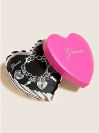 GUESS Heart Charm Bracelet Box Set, SILVER GUESS Heart Charm Bracelet Box Set, SILVER