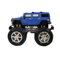 Radio Road Toys 1:26 Scale Hummer with Monster Truck Wheels, Blue Radio Road Toys 1:26 Scale Hummer with Monster Truck Wheels, Blue