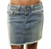 True Religion Women's Sadie Mini Super T Skirt Denim Jean Cowgirl Skirt