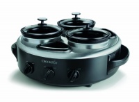 Crock-Pot SCRTD305-BS 1-Quart Triple Dipper Food Warmer with Portable Lid, Stainless Steel Crock-Pot SCRTD305-BS 1-Quart Triple Dipper Food Warmer with Portable Lid, Stainless Steel