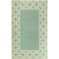 Liora Manne Spello Chain Border Aqua Outdoor Rug 5' x 7'6 Liora Manne Spello Chain Border Aqua Outdoor Rug 5' x 7'6