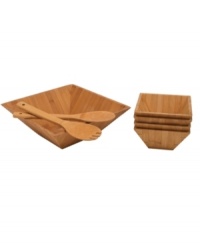 Eat and go green. Bamboo salad bowls for serving and enjoying meals share the same clean lines and square design for a fresh, modern look. With coordinating servers. From Lipper International's collection of serveware and serving dishes. Eat and go green. Bamboo salad bowls for serving and enjoying meals share the same clean lines and square design for a fresh, modern look. With coordinating servers. From Lipper International's collection of serveware and serving dishes.