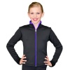 ChloeNoel Black Purple Zip Ice Skate Jacket Adult M