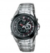 Casio Men's EFA119BK-1AV Ana-Digi Edifice Thermometer Bracelet Watch