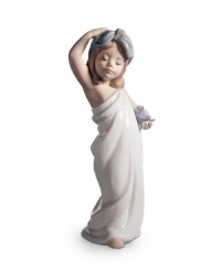 One bubble bath and this young lady is as good as new. A cute figurine for the master suite, handcrafted in Lladro porcelain. One bubble bath and this young lady is as good as new. A cute figurine for the master suite, handcrafted in Lladro porcelain.