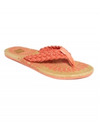 Resort ready. The Aruba thong sandals by Roxy feature a summery woven design on the vamp that will leave you longing for the beach. Resort ready. The Aruba thong sandals by Roxy feature a summery woven design on the vamp that will leave you longing for the beach.