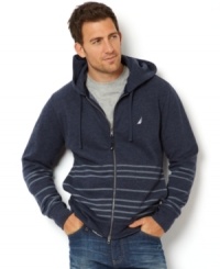 Put on this hoodie from Nautica and get set for fall in preppy style. Put on this hoodie from Nautica and get set for fall in preppy style.