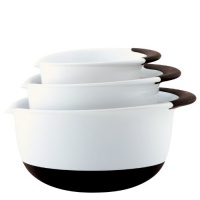 OXO Good Grips Mixing Bowl Set with Black Handles, 3-Piece OXO Good Grips Mixing Bowl Set with Black Handles, 3-Piece