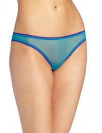OnGossamer Women's Mesh Bikini Panty, Turquoise/Caicos, L OnGossamer Women's Mesh Bikini Panty, Turquoise/Caicos, L