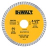 DEWALT DW4701 Industrial 4-1/2-Inch Dry or Wet Cutting Continuous Rim Diamond Saw Blade with 7/8-Inch Arbor