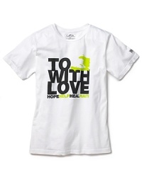 Being chic never felt so good. Help support Haiti with the CFDA's limited edition tee. Graphically designed with: To Haiti With Love/Hope-Help-Heal-Haiti on front. Being chic never felt so good. Help support Haiti with the CFDA's limited edition tee. Graphically designed with: To Haiti With Love/Hope-Help-Heal-Haiti on front.