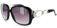 Rio Fashion Bifocal Sunglasses with Genuine Swarovski Crystals for Youthful and Stylish Women who Need to Read in the Sun (Black/Smoke +1.50) Rio Fashion Bifocal Sunglasses with Genuine Swarovski Crystals for Youthful and Stylish Women who Need to Read in the Sun (Black/Smoke +1.50)