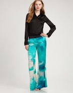 Azure sky print revives this silk wide-leg silhouette. Button closureZip flyInseam, about 44SilkDry cleanImportedModel shown is 5'9½ (176cm) wearing US size 4.