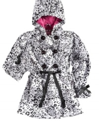 It's a jungle out there. But she'll have no trouble standing out in the crowd in this animal print trench coat from Hawke & Co. (Clearance) It's a jungle out there. But she'll have no trouble standing out in the crowd in this animal print trench coat from Hawke & Co. (Clearance)