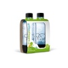 Sodastream 1l Carbonating Bottles- Black (Twin Pack)