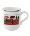 A couple works together to tend the farm on this Design Naif mug, featuring premium Villeroy & Boch porcelain.