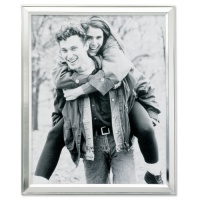 Lawrence Frames Brushed Silver Plated 8 by 10 Metal Picture Frame Lawrence Frames Brushed Silver Plated 8 by 10 Metal Picture Frame