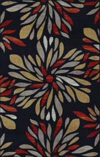 Dalyn Monterey Black Rug Contemporary Flowers 3'3 x 5' (MR305) Dalyn Monterey Black Rug Contemporary Flowers 3'3 x 5' (MR305)