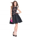 Get the fashion-forward look of lace and peplum in one with this stunning new dress from Jessica Howard.