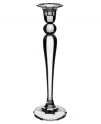 The light of your living room. With a curvaceous shape and sheer facets to reflect a gently flickering flame, this crystal candlestick is simply elegant in any decor. From Villeroy & Boch. The light of your living room. With a curvaceous shape and sheer facets to reflect a gently flickering flame, this crystal candlestick is simply elegant in any decor. From Villeroy & Boch.