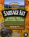 Eastman Outdoors 38661 Variety Sausage Seasonings and Cures Kit, with Casings, for 15-Pounds of Meat