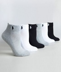 Ralph Lauren Socks 6 Pack Embroidered Logo Short Ankle Multi Color Ralph Lauren Socks 6 Pack Embroidered Logo Short Ankle Multi Color